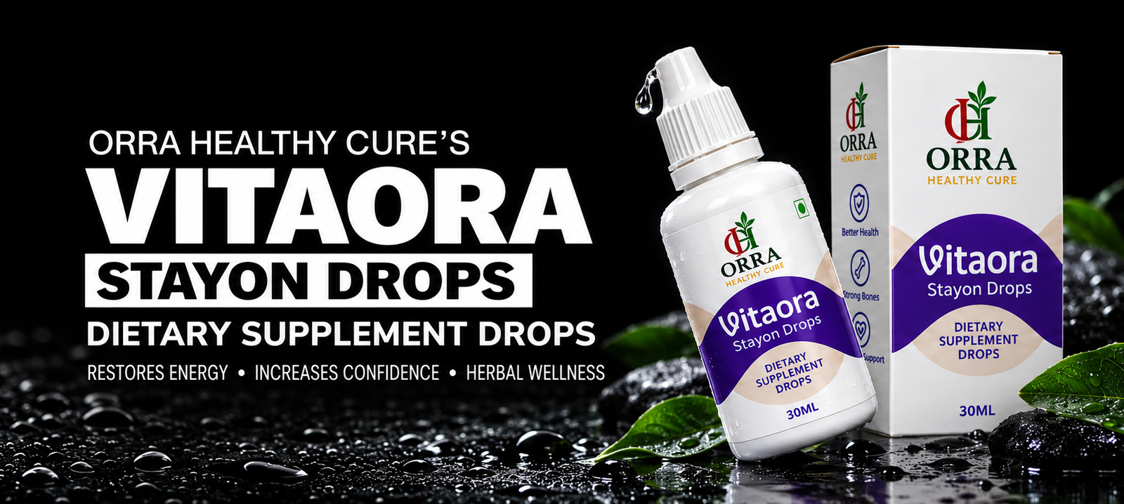 Vitaora Stayon Drops product banner
